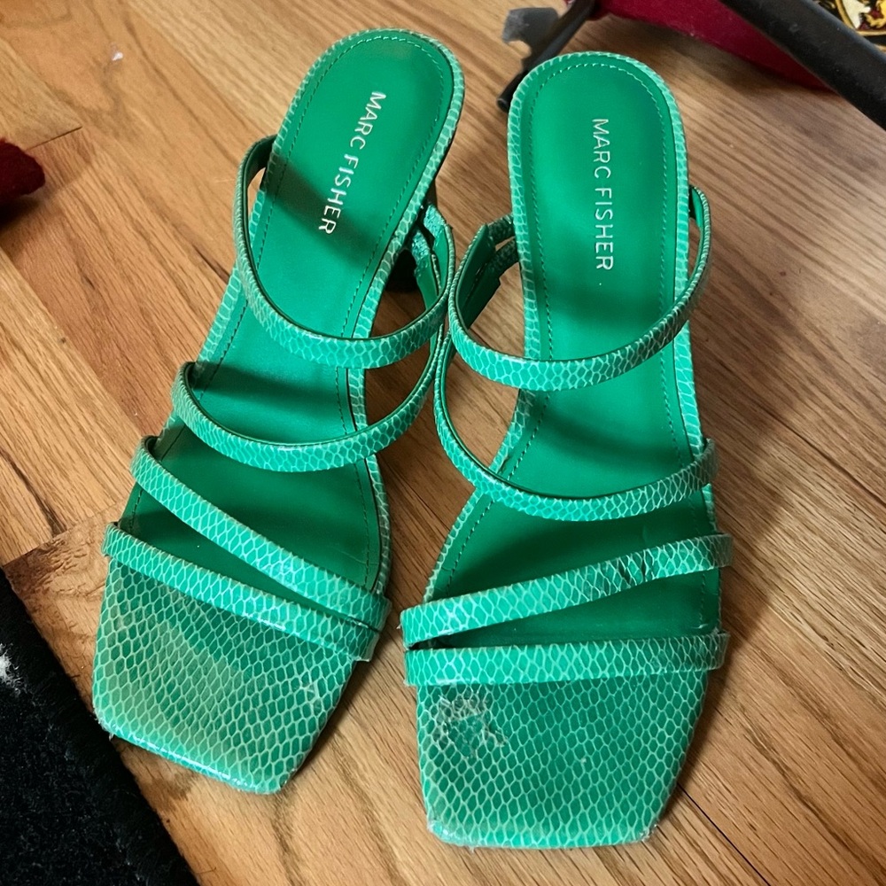Marc Fisher Emerald Strappy Heels
